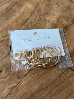 Gold-Tone Women's Hoop Earring Set by Fashion Jewelry